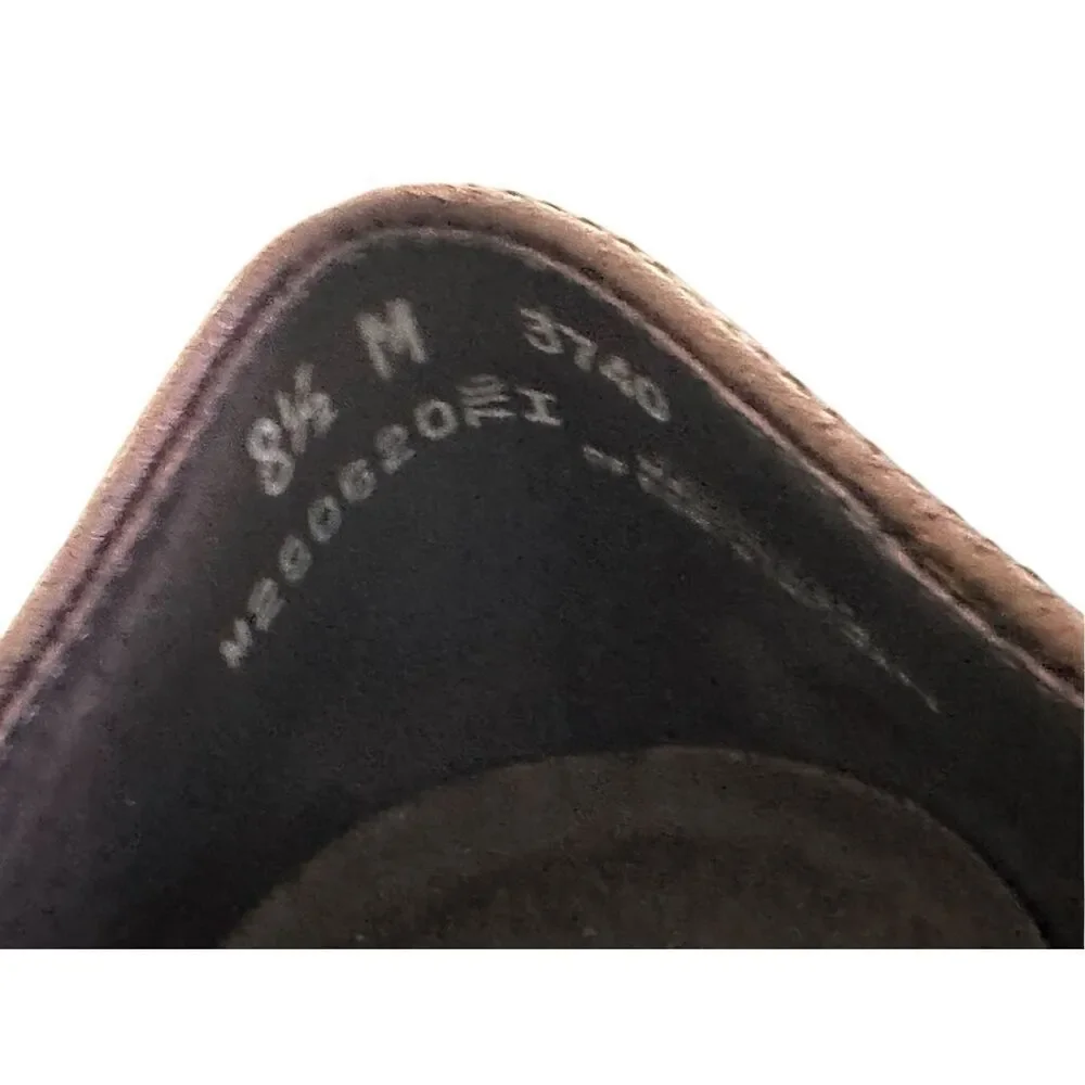 Munro American Brown Stretch Fabric Slip On Heels Size 8 1/2 M